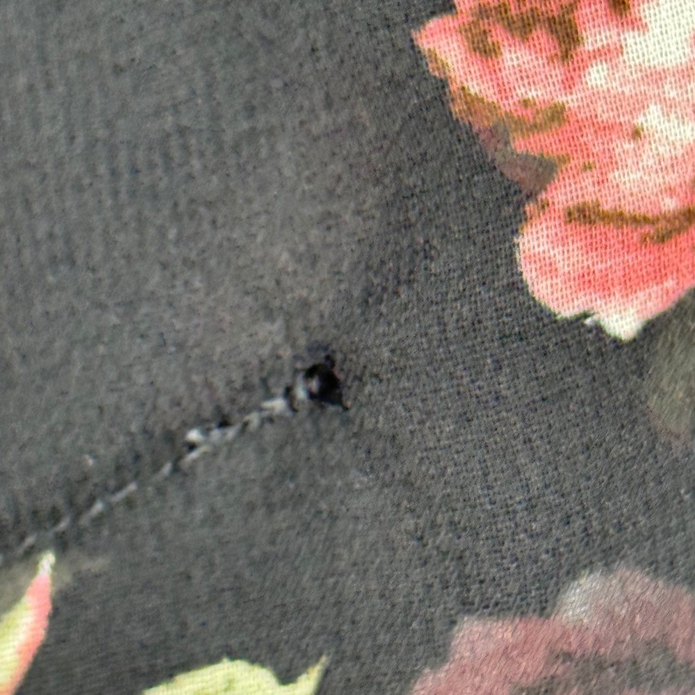 Charolette Russe FloralKimono Wrap Cardigan Dark Floral Sheer Cover Up - Picture 6 of 7
